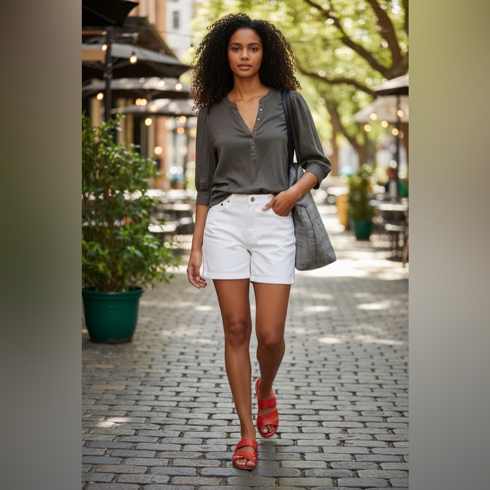 Max Jeans White Jean Shorts for Women